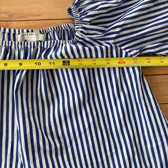 Forever 21 striped off the shoulder top - Picture 13 of 15